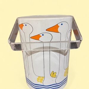 Vintage Duck Patterned acrylic  Ice Bucket
